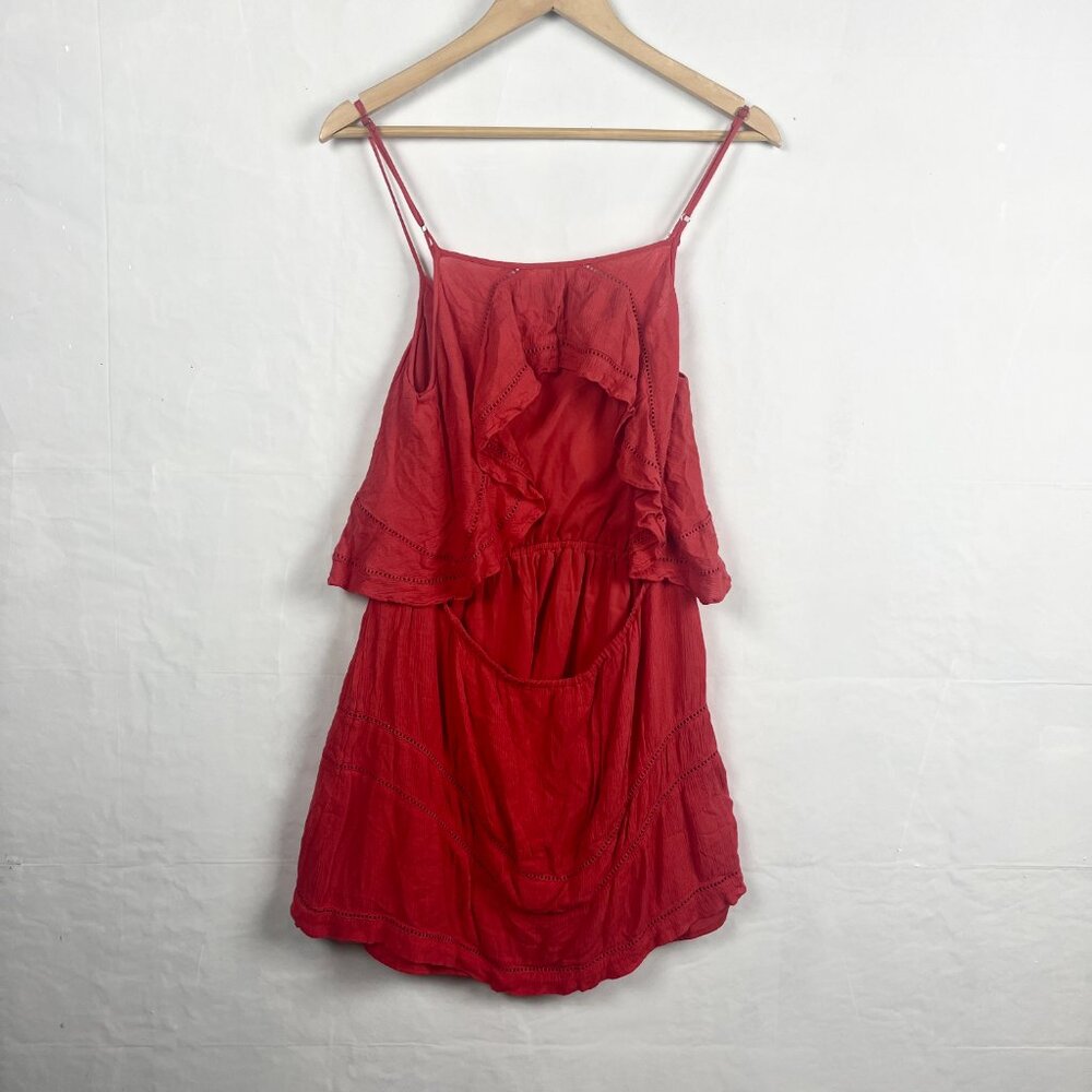 2/$30 Lovers & Friends Red Backless Romper Small - Picture 4 of 5